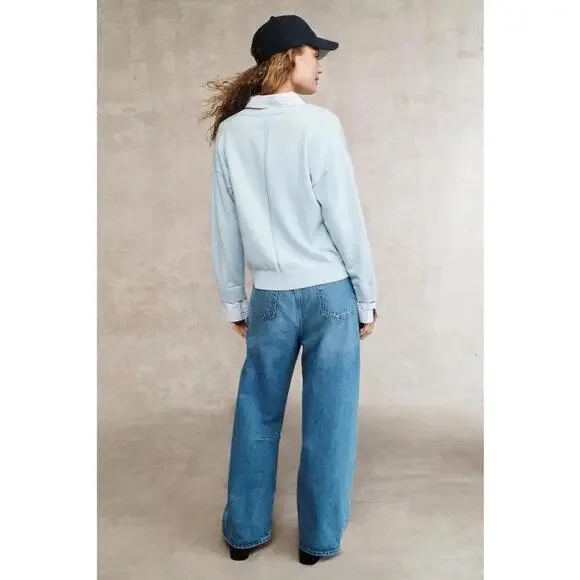 Derek Lam 10 Crosby Blue Rida Sweater Size XS with Light Stains - Picture 2 of 9